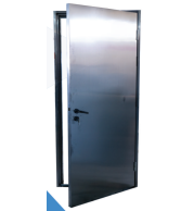 Industrial-Grade Fire Rated Steel Door – Double Skinned GI Construction, Up to 240 Minutes Fire Resistance, UL/BS Approved, Honeycomb/Rockwool Infill, Custom Hardware, RAL Powder Coat